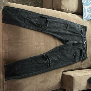PacSun Men’s Slim 30x32 Black Jeans with rips